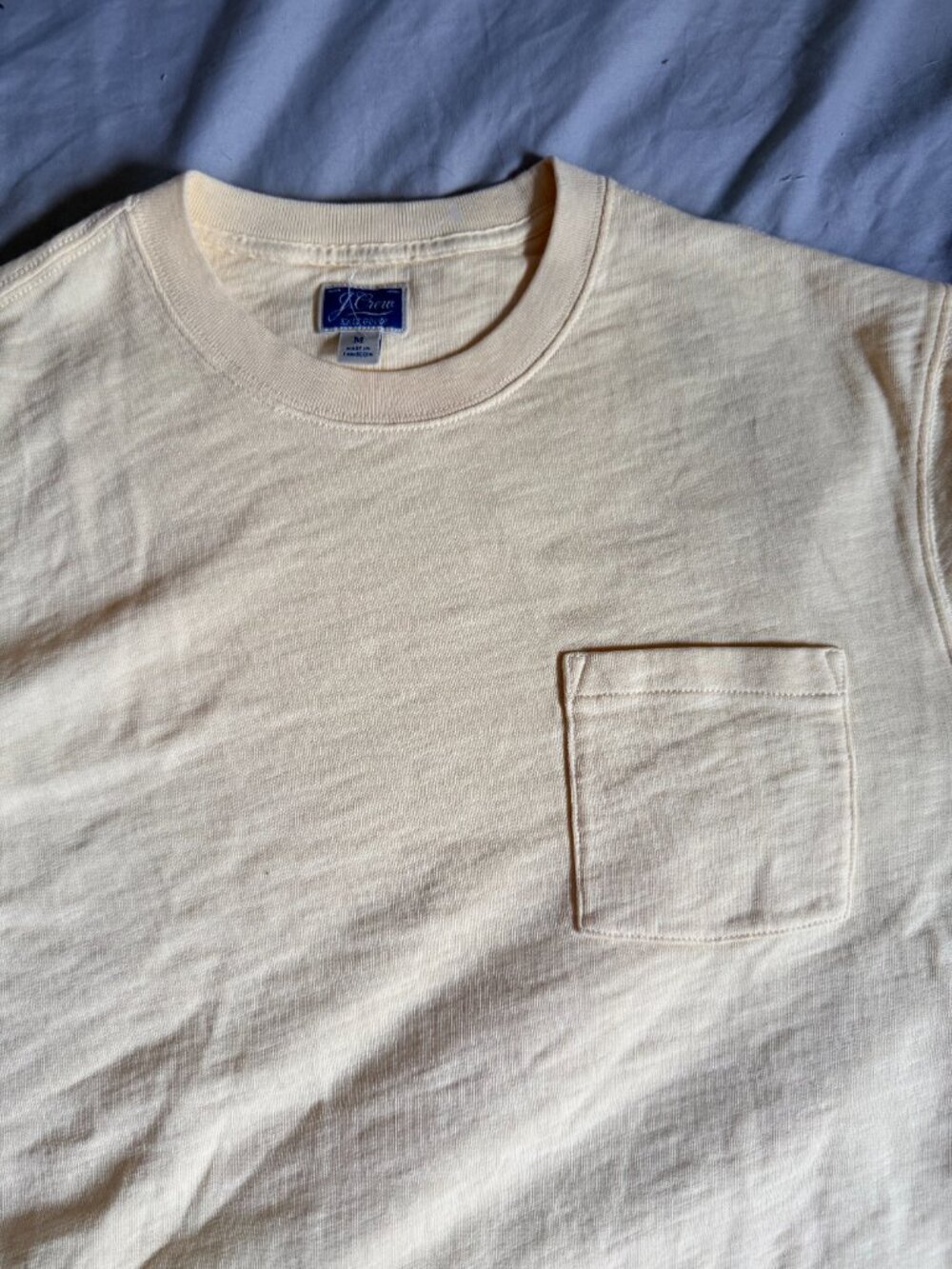 J. Crew Knit Goods Crewneck SweatShirt Light Yellow Medium $60